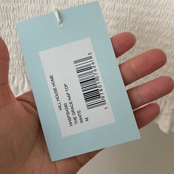 NWT Hill House the Grace Nap Top Long Sleeve White - Picture 8 of 12